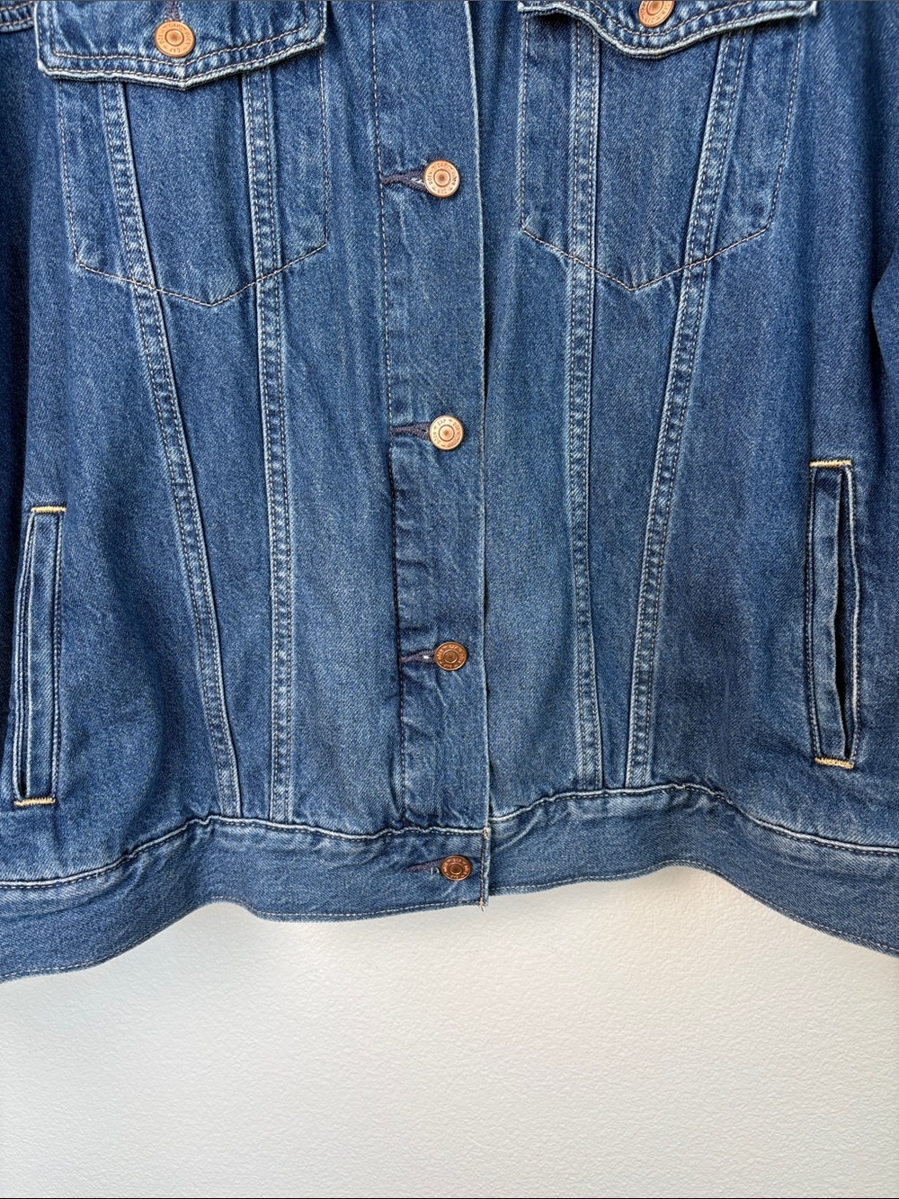 RARE Gap x DÔEN Oversized Icon Denim Jacket Jean Blue XL Like New NWOT - Picture 6 of 16